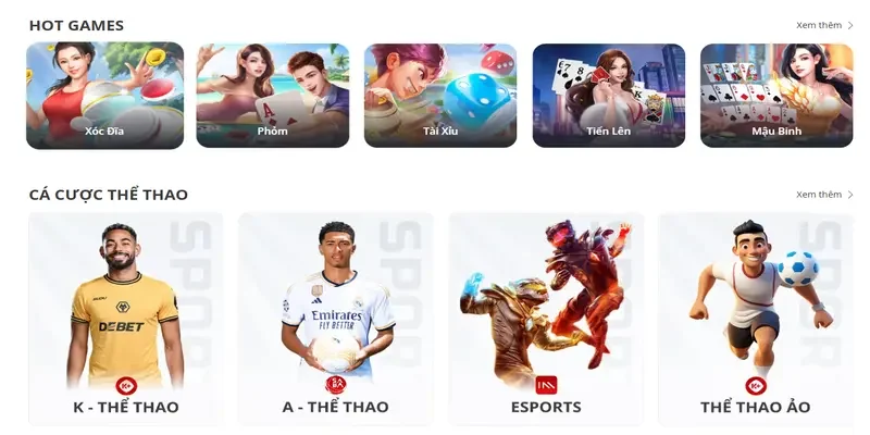 S&acirc;n chơi đa dạng sản phẩm