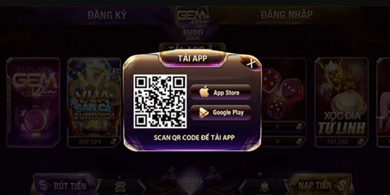 Tải app Gemwin với quy tr&igrave;nh si&ecirc;u đơn giản&nbsp;